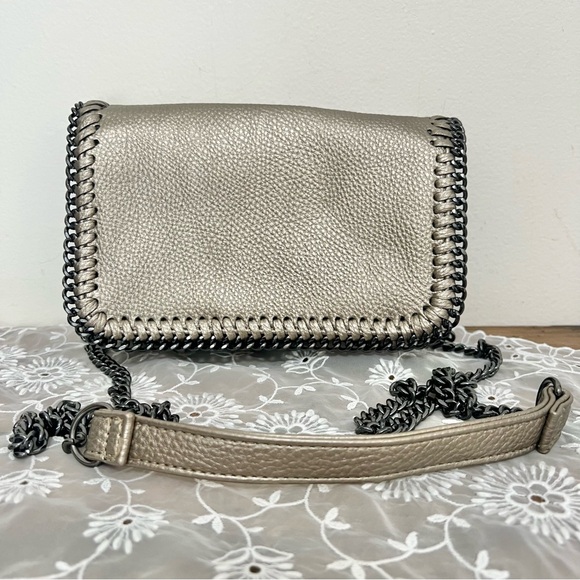 Chico’s Metallic Pewter Crossbody Bag - Picture 6 of 7